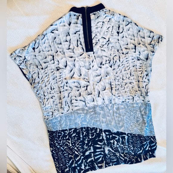 HELMUT LANG 100% Silk Black White Grey Monochrome Tunic Top Dress - Picture 13 of 16